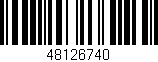 Código de barras (EAN, GTIN, SKU, ISBN): '48126740'
