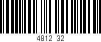 Código de barras (EAN, GTIN, SKU, ISBN): '4812/32'
