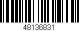 Código de barras (EAN, GTIN, SKU, ISBN): '48136831'