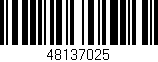 Código de barras (EAN, GTIN, SKU, ISBN): '48137025'