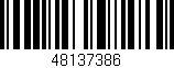 Código de barras (EAN, GTIN, SKU, ISBN): '48137386'