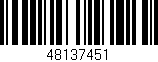 Código de barras (EAN, GTIN, SKU, ISBN): '48137451'
