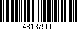 Código de barras (EAN, GTIN, SKU, ISBN): '48137560'