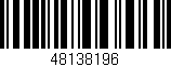 Código de barras (EAN, GTIN, SKU, ISBN): '48138196'