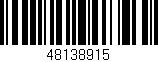 Código de barras (EAN, GTIN, SKU, ISBN): '48138915'