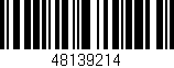 Código de barras (EAN, GTIN, SKU, ISBN): '48139214'