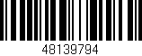 Código de barras (EAN, GTIN, SKU, ISBN): '48139794'