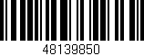 Código de barras (EAN, GTIN, SKU, ISBN): '48139850'