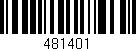 Código de barras (EAN, GTIN, SKU, ISBN): '481401'
