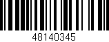Código de barras (EAN, GTIN, SKU, ISBN): '48140345'