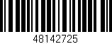 Código de barras (EAN, GTIN, SKU, ISBN): '48142725'