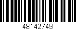 Código de barras (EAN, GTIN, SKU, ISBN): '48142749'