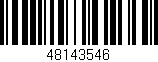Código de barras (EAN, GTIN, SKU, ISBN): '48143546'