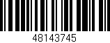 Código de barras (EAN, GTIN, SKU, ISBN): '48143745'