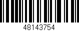 Código de barras (EAN, GTIN, SKU, ISBN): '48143754'