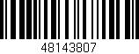 Código de barras (EAN, GTIN, SKU, ISBN): '48143807'