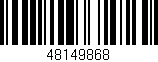 Código de barras (EAN, GTIN, SKU, ISBN): '48149868'