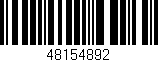 Código de barras (EAN, GTIN, SKU, ISBN): '48154892'