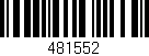 Código de barras (EAN, GTIN, SKU, ISBN): '481552'