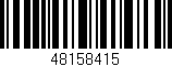 Código de barras (EAN, GTIN, SKU, ISBN): '48158415'