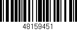 Código de barras (EAN, GTIN, SKU, ISBN): '48159451'