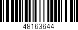 Código de barras (EAN, GTIN, SKU, ISBN): '48163644'