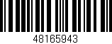 Código de barras (EAN, GTIN, SKU, ISBN): '48165943'