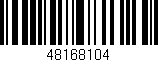 Código de barras (EAN, GTIN, SKU, ISBN): '48168104'