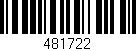 Código de barras (EAN, GTIN, SKU, ISBN): '481722'