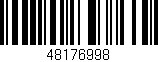 Código de barras (EAN, GTIN, SKU, ISBN): '48176998'