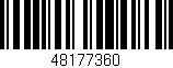 Código de barras (EAN, GTIN, SKU, ISBN): '48177360'