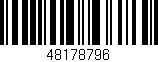 Código de barras (EAN, GTIN, SKU, ISBN): '48178796'