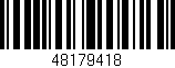 Código de barras (EAN, GTIN, SKU, ISBN): '48179418'