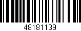 Código de barras (EAN, GTIN, SKU, ISBN): '48181139'