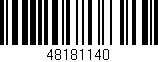 Código de barras (EAN, GTIN, SKU, ISBN): '48181140'