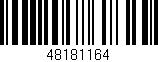 Código de barras (EAN, GTIN, SKU, ISBN): '48181164'
