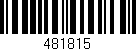 Código de barras (EAN, GTIN, SKU, ISBN): '481815'