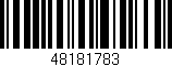 Código de barras (EAN, GTIN, SKU, ISBN): '48181783'