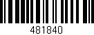 Código de barras (EAN, GTIN, SKU, ISBN): '481840'