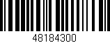 Código de barras (EAN, GTIN, SKU, ISBN): '48184300'