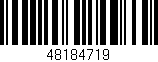 Código de barras (EAN, GTIN, SKU, ISBN): '48184719'