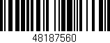 Código de barras (EAN, GTIN, SKU, ISBN): '48187560'