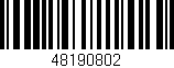 Código de barras (EAN, GTIN, SKU, ISBN): '48190802'