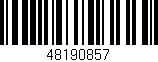 Código de barras (EAN, GTIN, SKU, ISBN): '48190857'