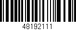 Código de barras (EAN, GTIN, SKU, ISBN): '48192111'