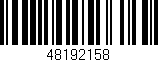 Código de barras (EAN, GTIN, SKU, ISBN): '48192158'