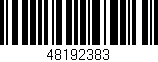 Código de barras (EAN, GTIN, SKU, ISBN): '48192383'