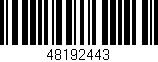 Código de barras (EAN, GTIN, SKU, ISBN): '48192443'