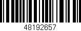 Código de barras (EAN, GTIN, SKU, ISBN): '48192657'