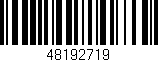 Código de barras (EAN, GTIN, SKU, ISBN): '48192719'
